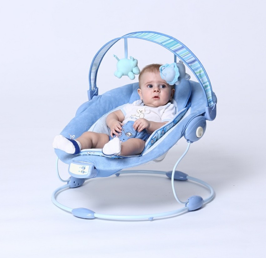 blue baby bouncer